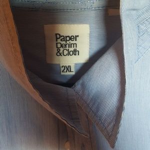 XXL Paper Denim Cloth button down